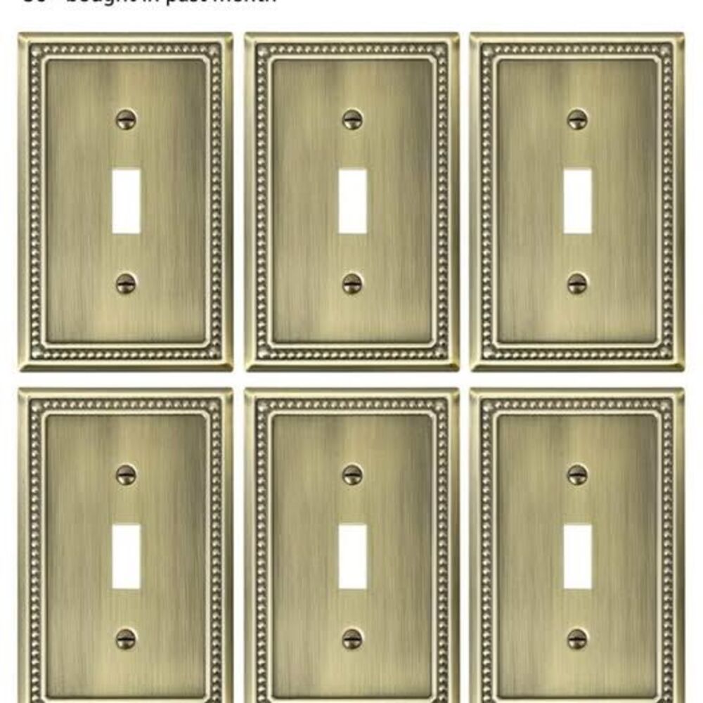 ONE Single Toggle Light Switch Cover Plate, Pearls Decorative Switch Plate Cover
